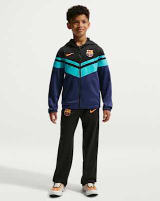 FC Barcelona Third Big Kids' Nike Dri-FIT Soccer Hooded Tracksuit